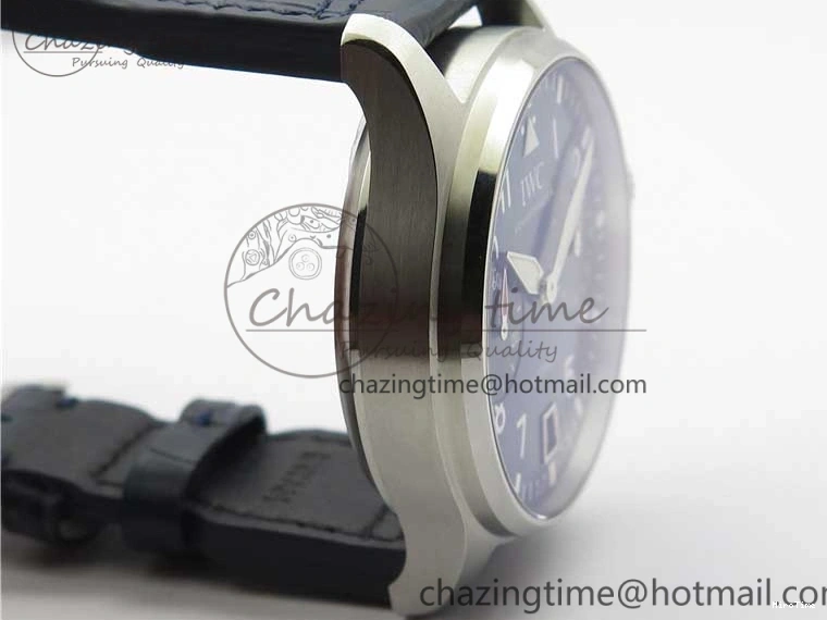 MIROTIME 0124 Supportive Big Pilot IW501008 “Boutique London” SS ZF Best Edition Blue Dial on Blue Leather Strap A 7106